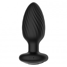 Черная анальная вибровтулка Nexus Tornado Medium с функцией вращения Черная анальная вибровтулка Nexus Tornado Medium с функцией вращения