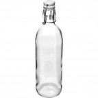 Бутылка «Эмилия» с пробкой;стекло,пластик;1л;D=85,H=290мм