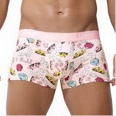 Розовые трусы-боксеры с принтом в виде скейтбордов