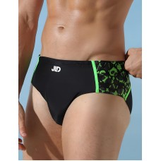 Мужские плавки с контрастными полосами и принтом Мужские плавки с контрастными полосами и принтом