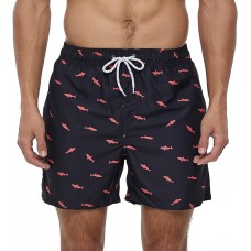 Черные пляжные шорты с акулами