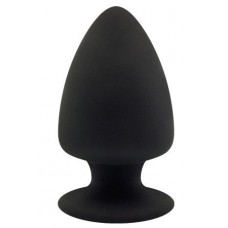 Черная анальная пробка PREMIUM SILICONE PLUG S - 9 см. 