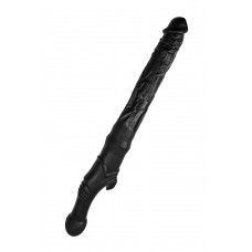 Черный двусторонний фаллоимитатор «Вразумитель» с шипом Черный двусторонний фаллоимитатор «Вразумитель» с шипом