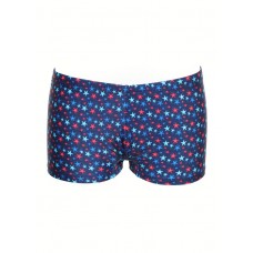 Синие плавки-боксеры с цветными звездочками Синие плавки-боксеры с цветными звездочками