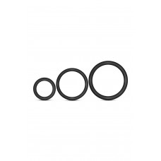 Набор из 3 черных эрекционных колец Cock Ring Set Набор из 3 черных эрекционных колец Cock Ring Set