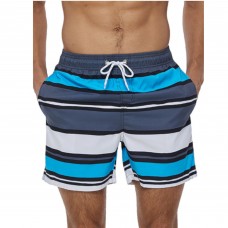 Мужские разноцветные шорты в полоску для пляжного отдыха