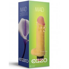 Телесный вибратор Mad Spike с мошонкой и усиками вокруг головки - 17,5 см. Телесный вибратор Mad Spike с мошонкой и усиками вокруг головки - 17,5 см.