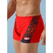 Мужские плавки-боксеры с оригинальной брендированной вставкой Мужские плавки-боксеры с оригинальной брендированной вставкой