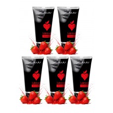 Набор из 5 съедобных лубрикантов JUJU со вкусом клубники Набор из 5 съедобных лубрикантов JUJU со вкусом клубники